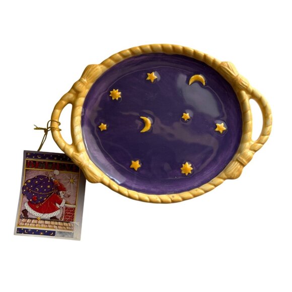 Vintage Enesco Mary Engelbreit Believe Mini Teapot & Cups Collectible Set Santa - Picture 8 of 11